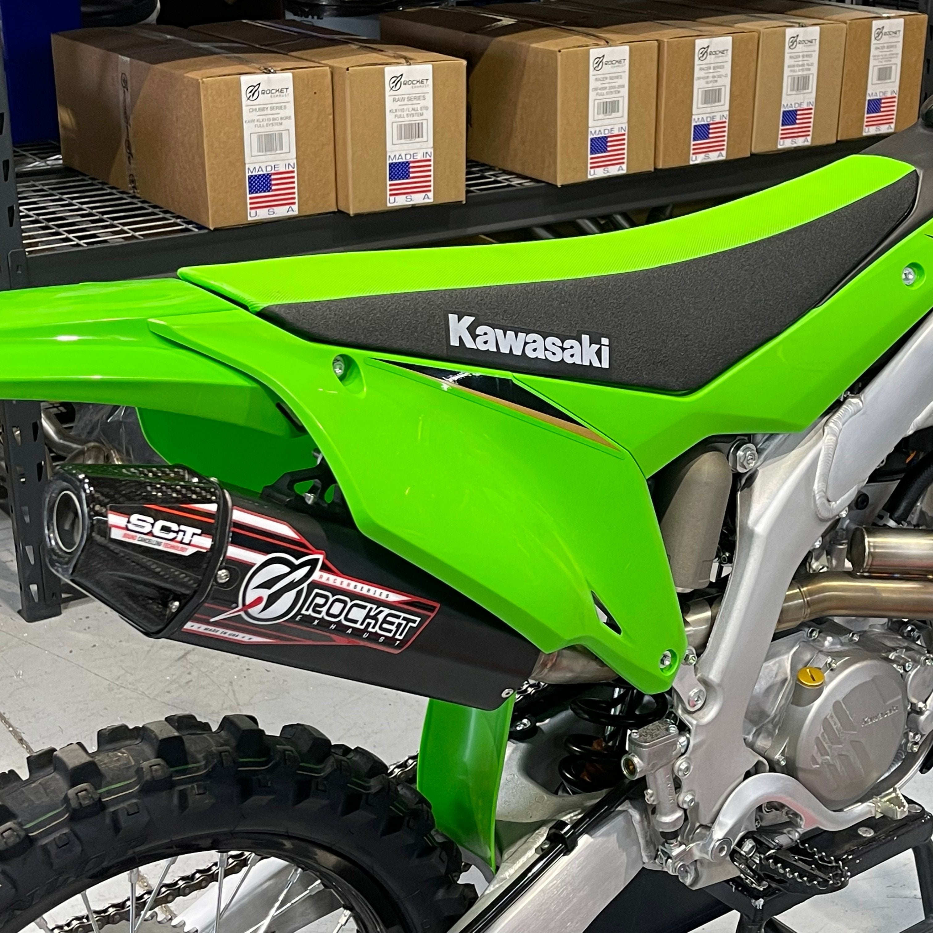 Kawasaki KX250 21-22, KX250X 21-22 Full System – Rocket Exhaust